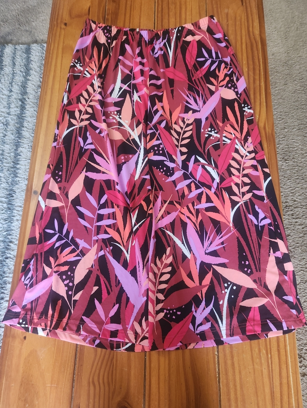 Bob Mackie Patterned Pull On Cropped Pants Multi Color Size Medium